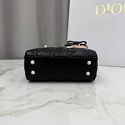 Kitlife Dior Lady Black and Pink Two-tone Bow Bag M0505 17x15x7cm - 5