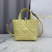 Kitlife Dior Small Toujours Vertical Tote Bag Yellow 16×18×12cm - 4