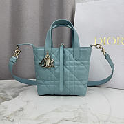 Kitlife Dior Small Toujours Vertical Tote Bag Blue 16×18×12cm - 1
