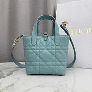Kitlife Dior Small Toujours Vertical Tote Bag Blue 16×18×12cm - 5
