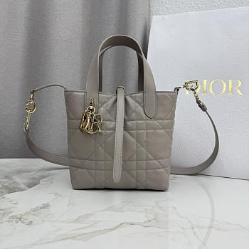 Kitlife Dior Small Toujours Vertical Tote Bag Gray 16×18×12cm 