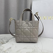 Kitlife Dior Small Toujours Vertical Tote Bag Gray 16×18×12cm  - 4