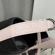 Kitlife Dior Small Toujours Vertical Tote Bag Black & Pink 16×18×12cm  - 6