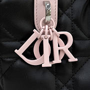 Kitlife Dior Small Toujours Vertical Tote Bag Black & Pink 16×18×12cm  - 4