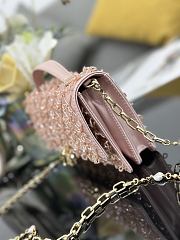 Kitlife Dior Miss Embroidered Beaded Pink Chain Bag M0997 21x11.5x4cm - 6