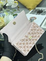 Kitlife Dior Miss Embroidered Beaded Pink Chain Bag M0997 21x11.5x4cm - 2