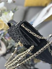 Kitlife Dior Miss Embroidered Beaded Black Chain Bag M0997 21x11.5x4cm  - 3