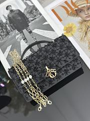 Kitlife Dior Miss Embroidered Beaded Black Chain Bag M0997 21x11.5x4cm  - 2