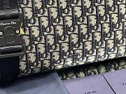 Kitlife Dior Oblique Jacquard Grained Calfskin Lingot Pouch Beige Black 29.5x21.5x7cm  - 4