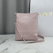 Kitlife Dior Small Vertical Dior Trianon Bag with Chain Pink 18x21x7cm - 1