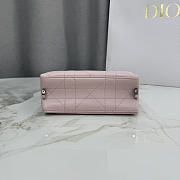 Kitlife Dior Small Vertical Dior Trianon Bag with Chain Pink 18x21x7cm - 6