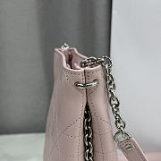 Kitlife Dior Small Vertical Dior Trianon Bag with Chain Pink 18x21x7cm - 5