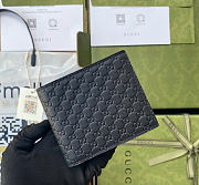 Kitlife Gucci Microguccissima Bi-Fold Wallet Black 10x9x2cm - 1