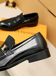 Kitlife Louis Vuitton Men Casual Black Leather Shoes  - 4