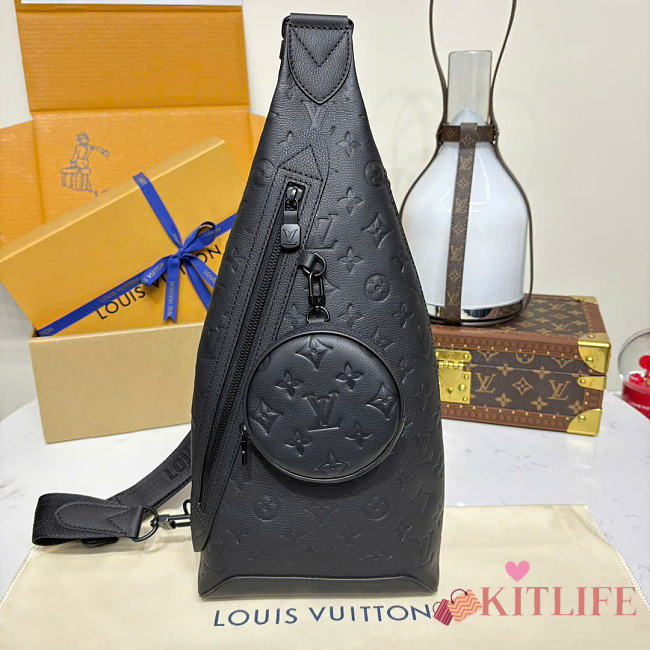 Kitlife Louis Vuitton Duo Slingbag Black M21890 20x42x6cm - 1