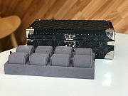 Kitlife Louis Vuitton Coffret Blue 8 Watch Case Monogram Canvas Black M4700B 34x18x11cm - 6