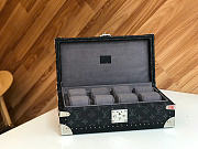 Kitlife Louis Vuitton Coffret Blue 8 Watch Case Monogram Canvas Black M4700B 34x18x11cm - 3