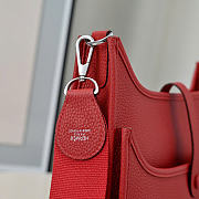 Kitlife Hermes Clemence Evelyne PM Bag Red 29x30x8cm - 3