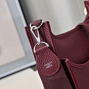 Kitlife Hermes Clemence Evelyne PM Bag Burgundy 29x30x8cm - 4