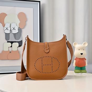 Kitlife Hermes Clemence Evelyne PM Bag Brown 29x30x8cm