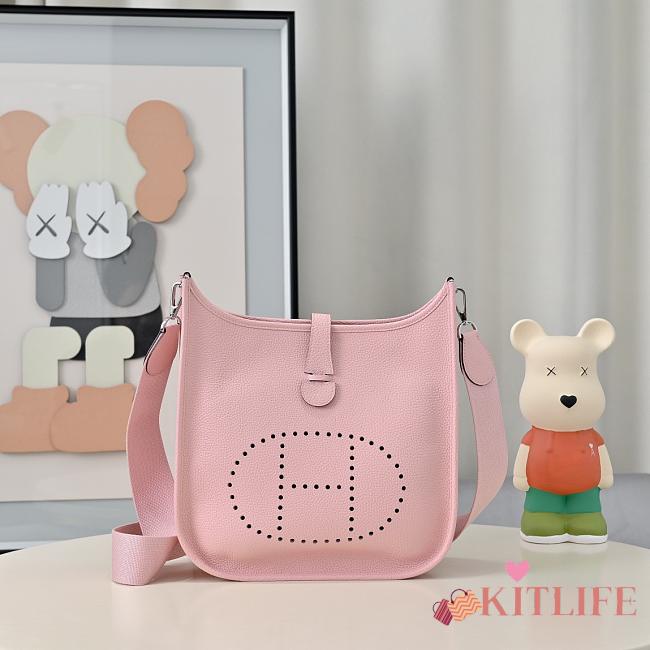 Kitlife Hermes Clemence Evelyne PM Bag Pink 29x30x8cm - 1