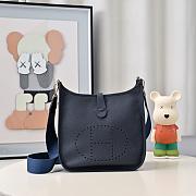 Kitlife Hermes Clemence Evelyne PM Bag Dark Blue 29x30x8cm - 1