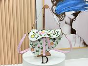Kitlife Dior Saddle Bag White Multicolor Daisy Garden Embroidery with Dior Médaillon 24×16×18cm - 1