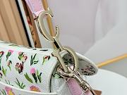 Kitlife Dior Saddle Bag White Multicolor Daisy Garden Embroidery with Dior Médaillon 24×16×18cm - 6