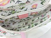 Kitlife Dior Saddle Bag White Multicolor Daisy Garden Embroidery with Dior Médaillon 24×16×18cm - 4