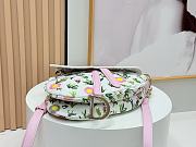 Kitlife Dior Saddle Bag White Multicolor Daisy Garden Embroidery with Dior Médaillon 24×16×18cm - 3