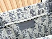 Kitlife Dior Medium Book Tote with Strap Latte and Gray Dior Oblique Embroidery and White Lace 36x27.5x16.5cm  - 2