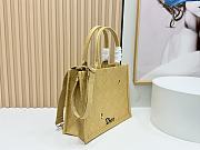 Kitlife Dior Medium Dior Book Tote with Strap Natural Cannage Raffia-Effect Embroidery 36 x 27.5 x 16.5 cm - 4