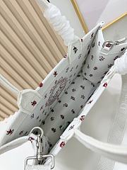 Kitlife Dior Medium Book Tote With Strap Roses Embroidery 36x27.5x16.5cm - 5
