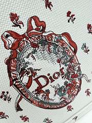 Kitlife Dior Medium Book Tote With Strap Roses Embroidery 36x27.5x16.5cm - 2