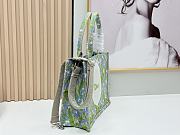 Kitlife Dior Medium Book Tote with Strap Multicolor Lily of the Valley Embroidery with Dior Médaillon 36x27.5x16.5cm - 6