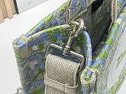 Kitlife Dior Medium Book Tote with Strap Multicolor Lily of the Valley Embroidery with Dior Médaillon 36x27.5x16.5cm - 3