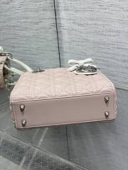 Kitlife Dior Lady My ABC Dior Bag with Chain Latte and Pink Cannage Lambskin With Bow 8878 20x17x8cm  - 4