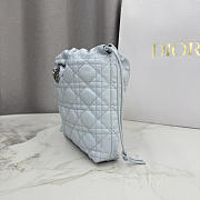 Kitlife Dior Adiorable Mini Bucket Bag Light Blue Cannage Lambskin 20x22x5.5cm - 4