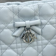 Kitlife Dior Adiorable Mini Bucket Bag Light Blue Cannage Lambskin 20x22x5.5cm - 2