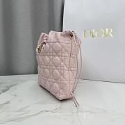 Kitlife Dior Adiorable Mini Bucket Bag Pink Cannage Lambskin 20x22x5.5cm - 6