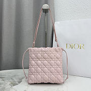 Kitlife Dior Adiorable Mini Bucket Bag Pink Cannage Lambskin 20x22x5.5cm - 3