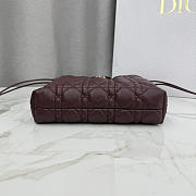 Kitlife Dior Adiorable Mini Bucket Bag Burgundy Cannage Lambskin 20x22x5.5cm - 5