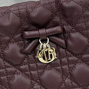 Kitlife Dior Adiorable Mini Bucket Bag Burgundy Cannage Lambskin 20x22x5.5cm - 2
