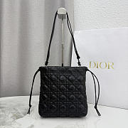 Kitlife Dior Adiorable Mini Bucket Bag Black Cannage Lambskin 20x22x5.5cm - 2