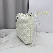 Kitlife Dior Adiorable Mini Bucket Bag White Cannage Lambskin 20x22x5.5cm  - 5