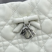 Kitlife Dior Adiorable Mini Bucket Bag White Cannage Lambskin 20x22x5.5cm  - 3