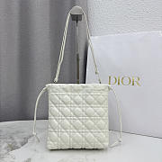 Kitlife Dior Adiorable Mini Bucket Bag White Cannage Lambskin 20x22x5.5cm  - 2
