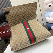 Kitife Gucci Paparazzo Large Top Handle Bag Sand & Brown GG Canvas ‎875019 37x29x13cm - 4