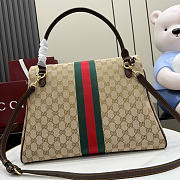 Kitife Gucci Paparazzo Large Top Handle Bag Sand & Brown GG Canvas ‎875019 37x29x13cm - 3