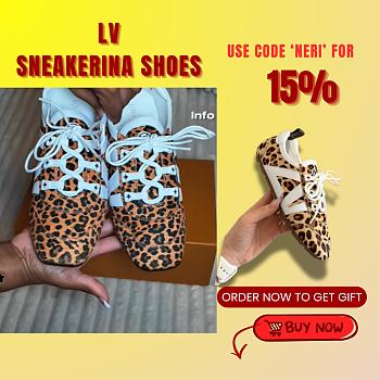 Kitlife Louis Vuitton Sneakerina Shoes Leopard Print 
